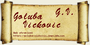 Goluba Vicković vizit kartica